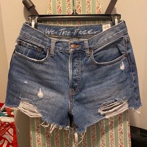 Free People denim shorts